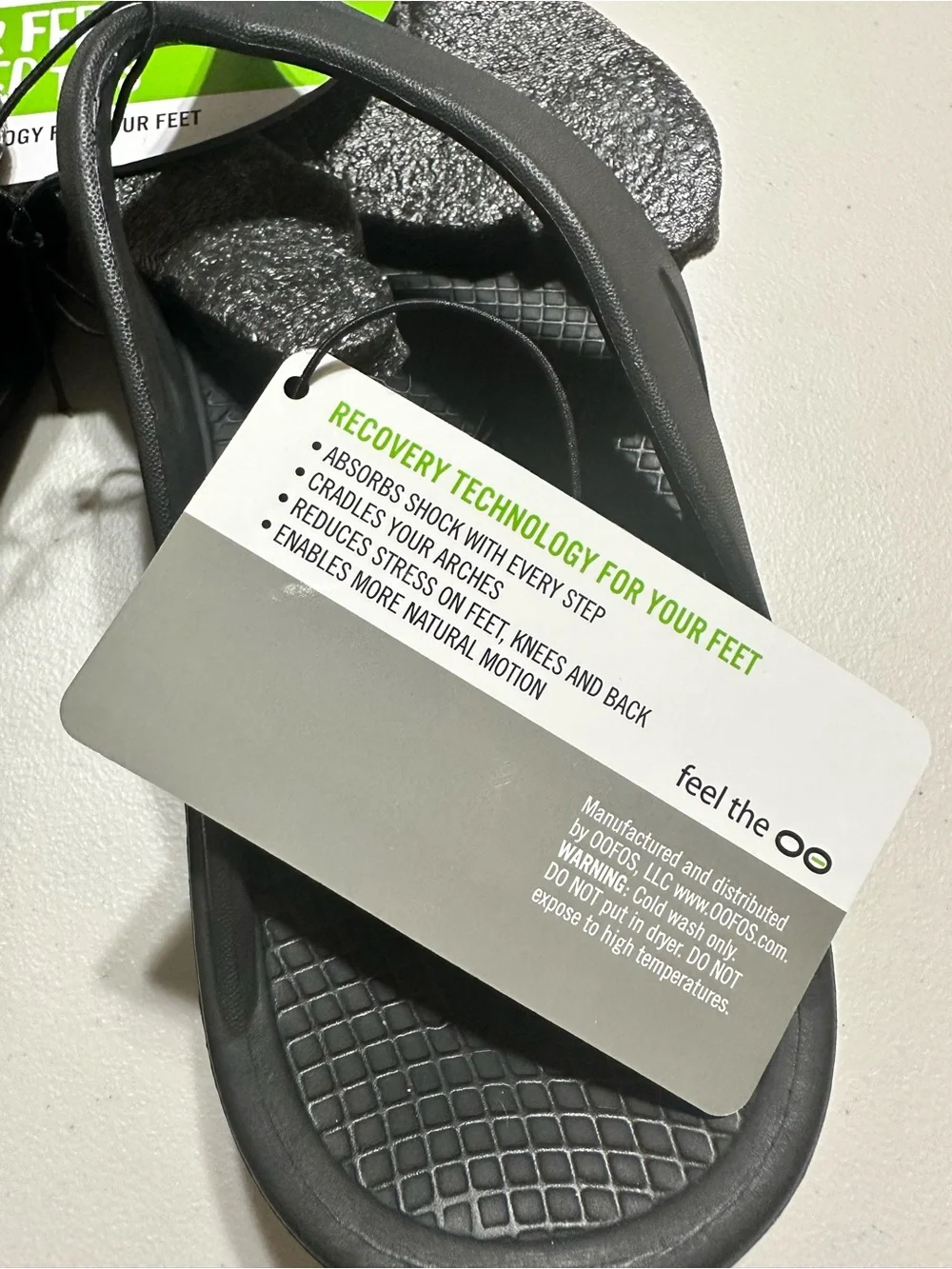 Oofos Ooriginal Recovery Sandals Unisex Women 7 Men 5 Black